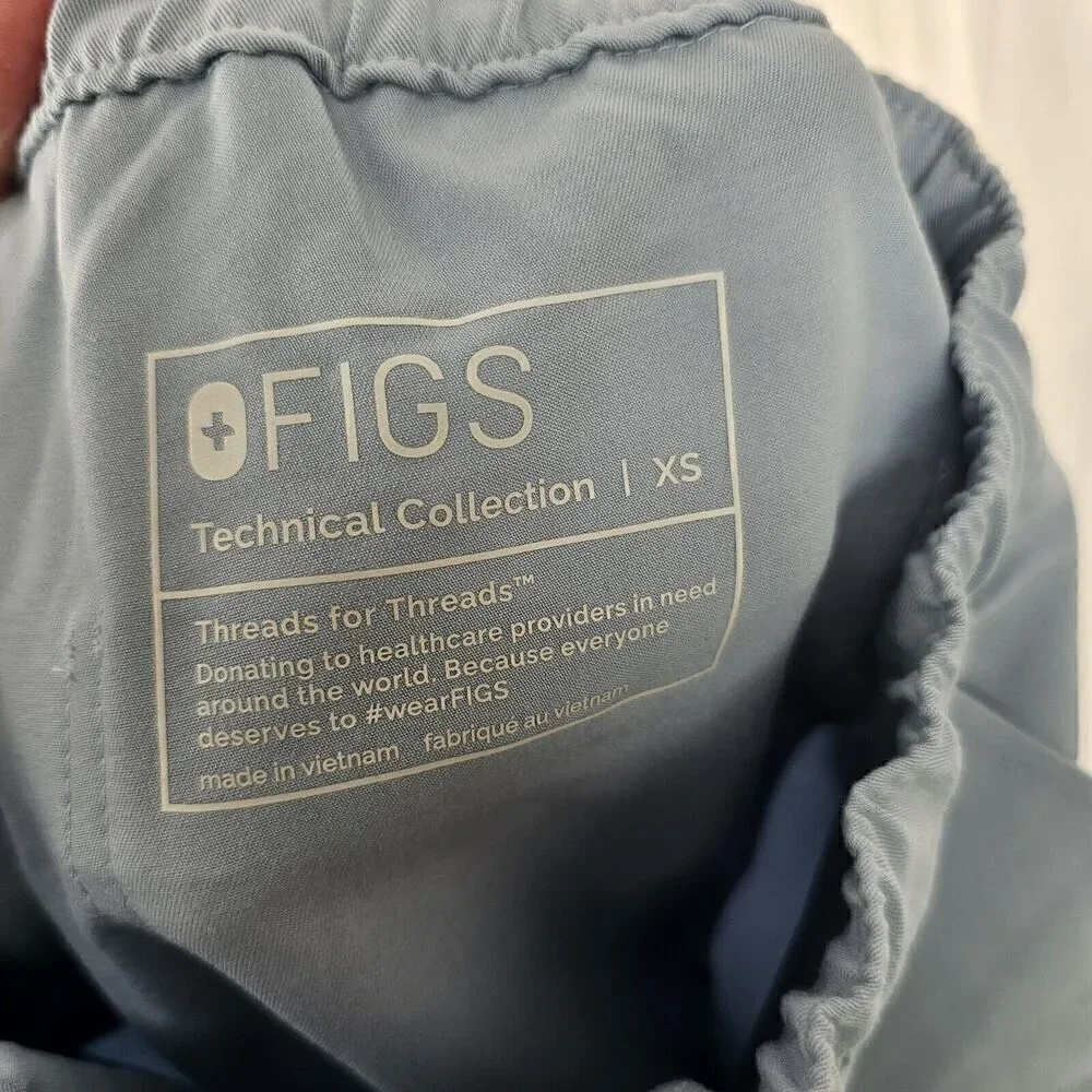 Figs Technical Collection Pisco Basoc Scrub Pants Men's Size XS Light Blue